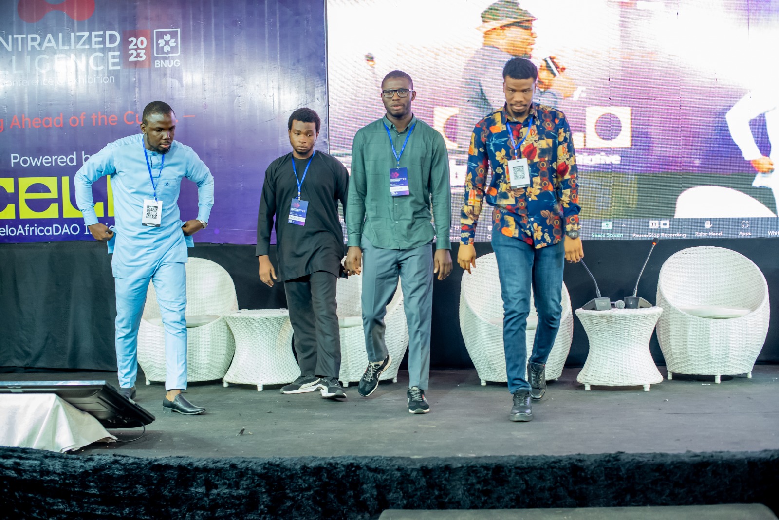 Image depicting participants about to pitch at the final physical event
