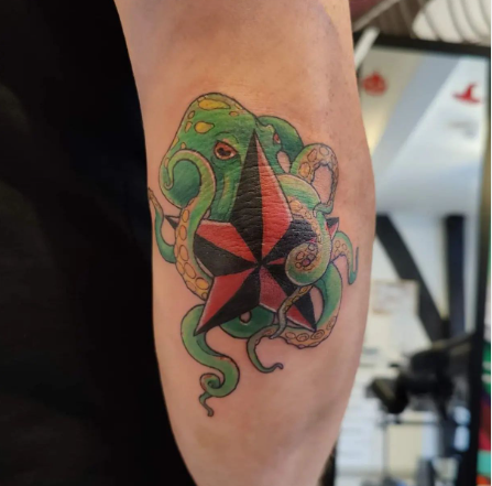 Octopus Nautical Star Tattoo