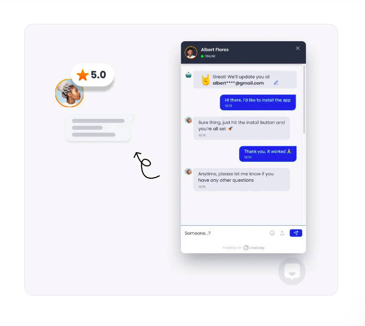 Chatway Live Chat Interface
