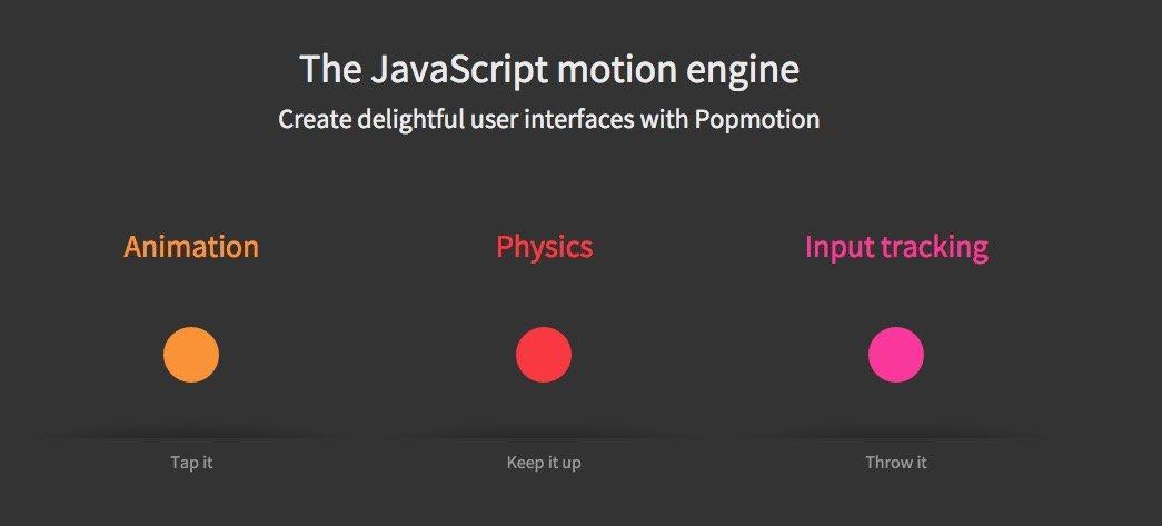 Popmotion, Javascript Motion Engine for Animated UI
