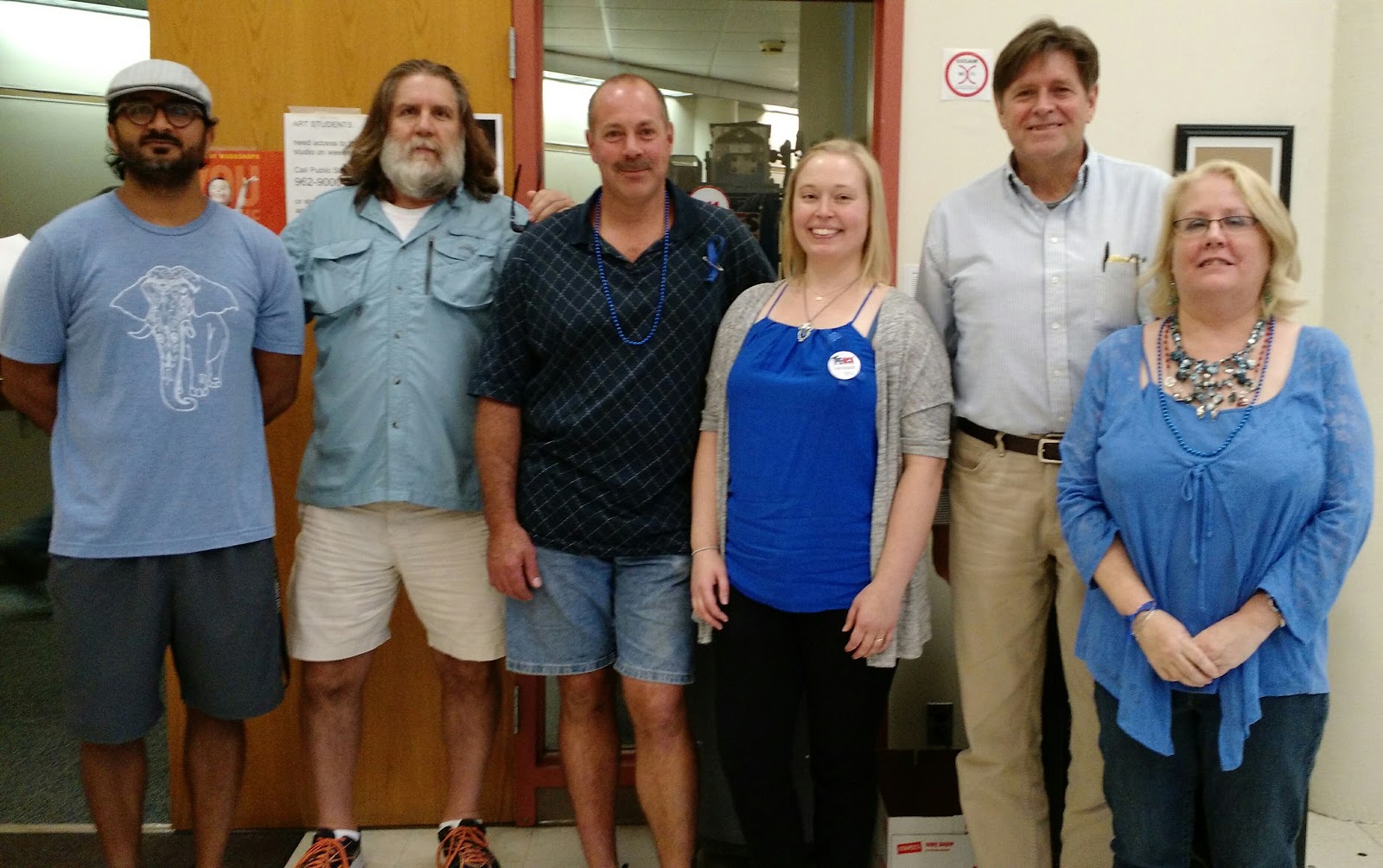Just a few of our PECCC members wearing blue in support of their CSEA sisters and brothers