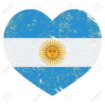 Bandera En Forma De Corazón Retro Argentina Ilustraciones Vectoriales, Clip  Art Vectorizado Libre De Derechos. Image 29428358.