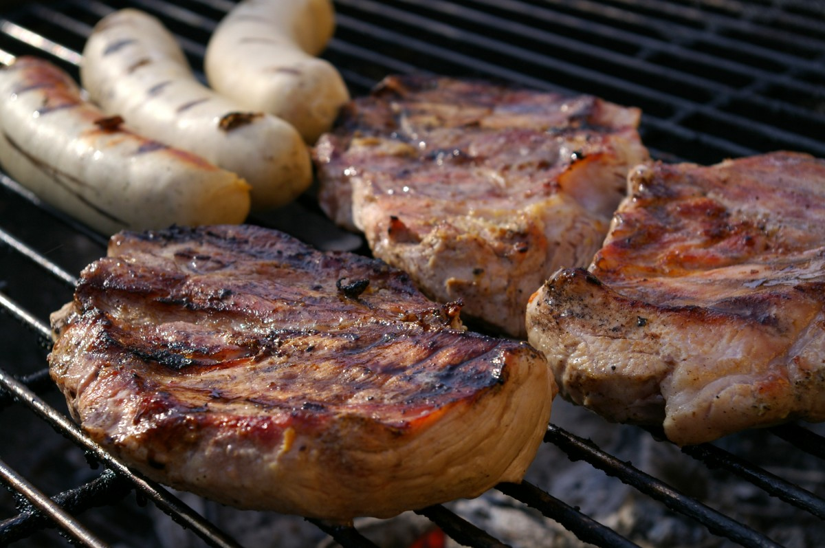 Cooking steak on Blackstone griddle