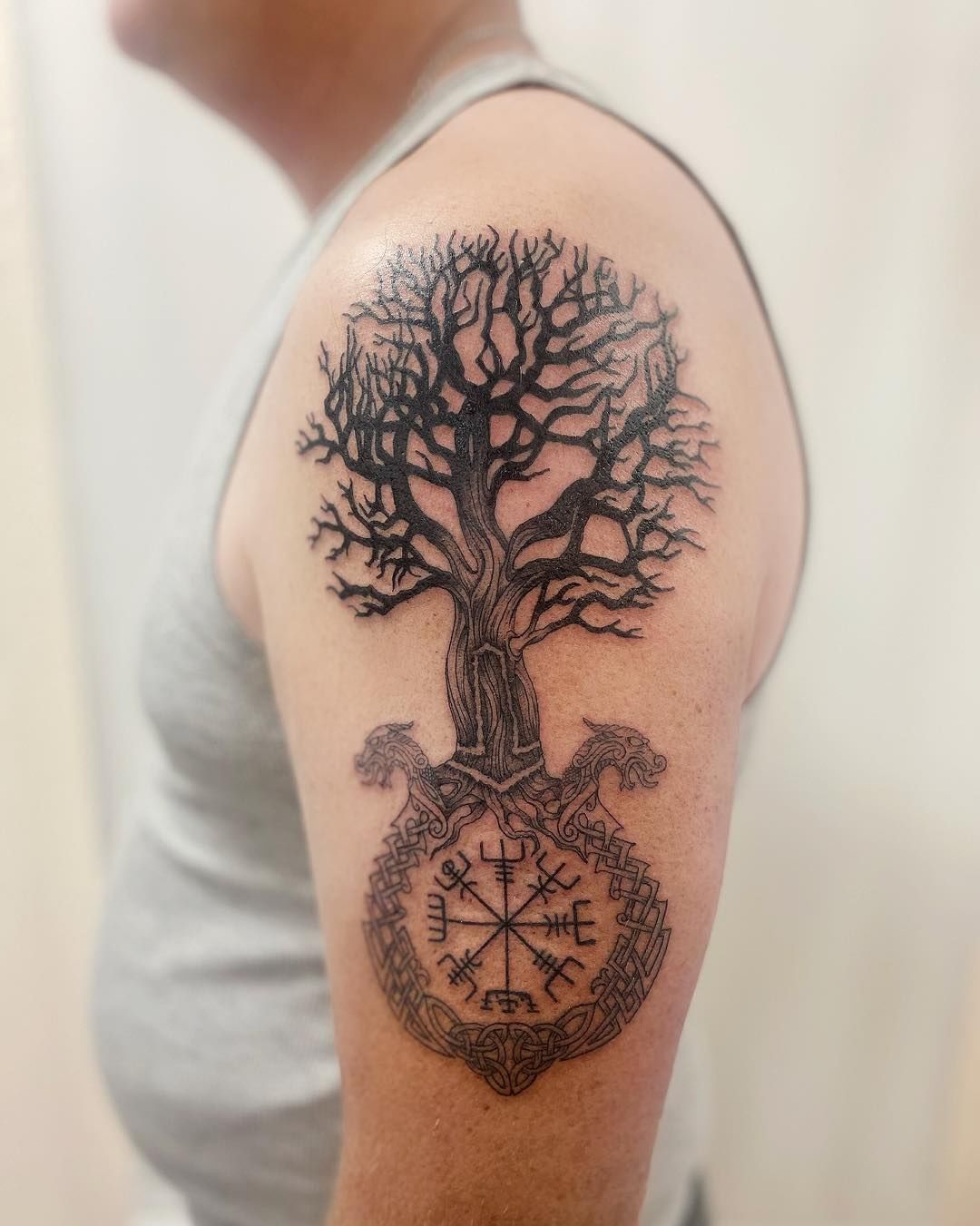 Shoulder Yggdrasil tattoo