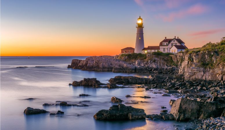 The Portland Head Light in Cape Elizabeth