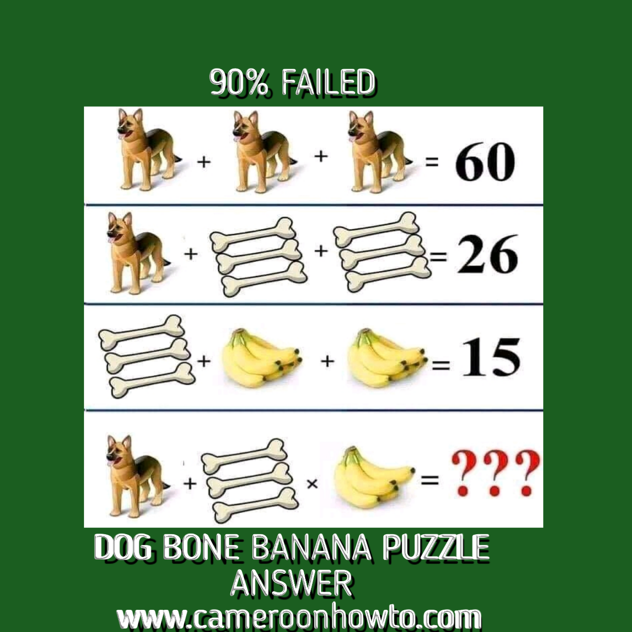 Dog Bone banana Puzzle answer