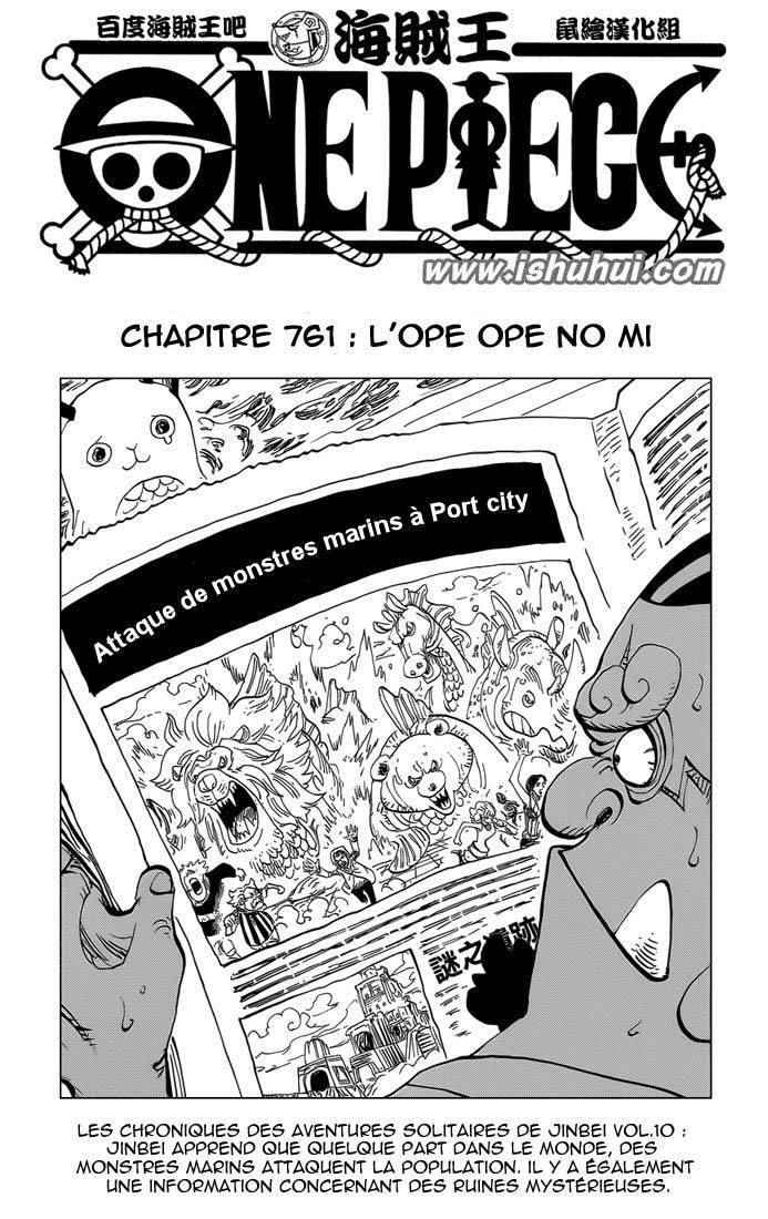 Manga One Piece Chapitre 761 - Page 2