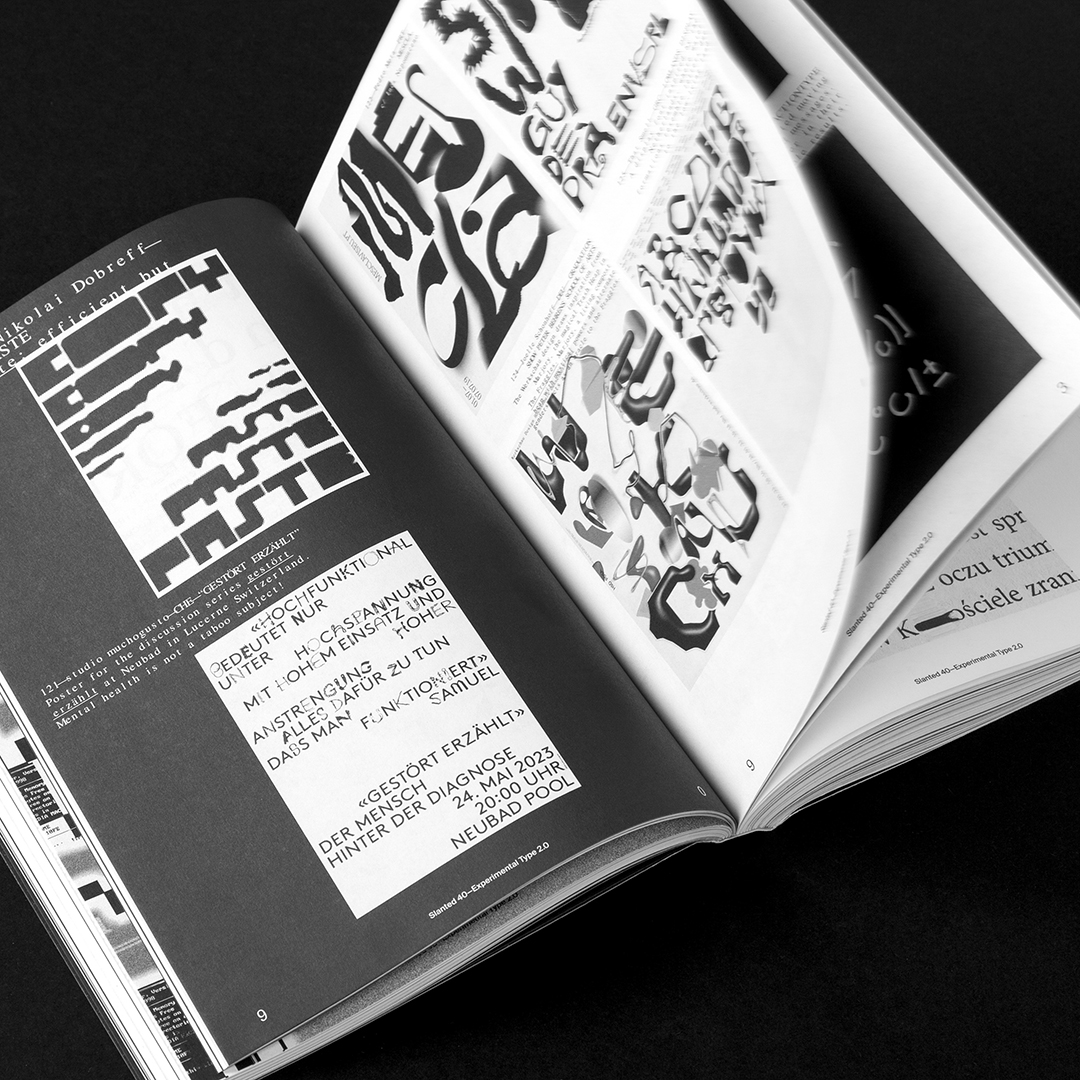 Editorial design and book recommendation - Slanted Magazine #40—Experimental Type 2.0
