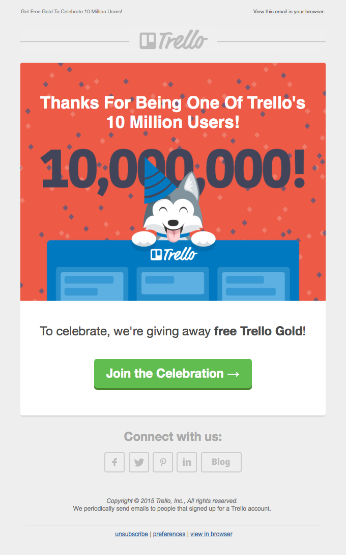 Email Blasts - Trello Example