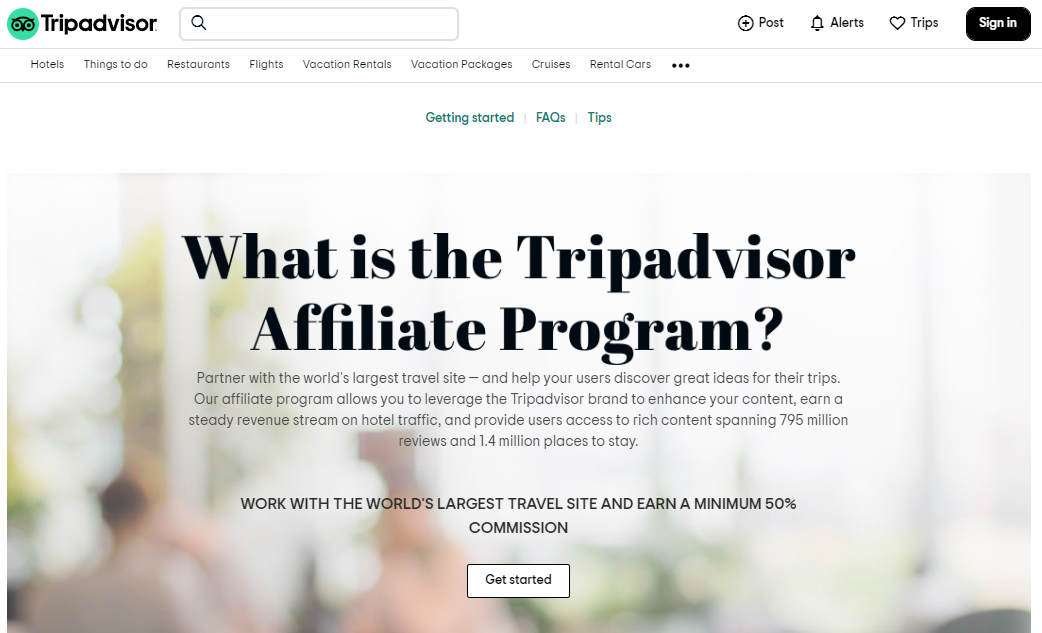 Tripadvisor affiliate  program