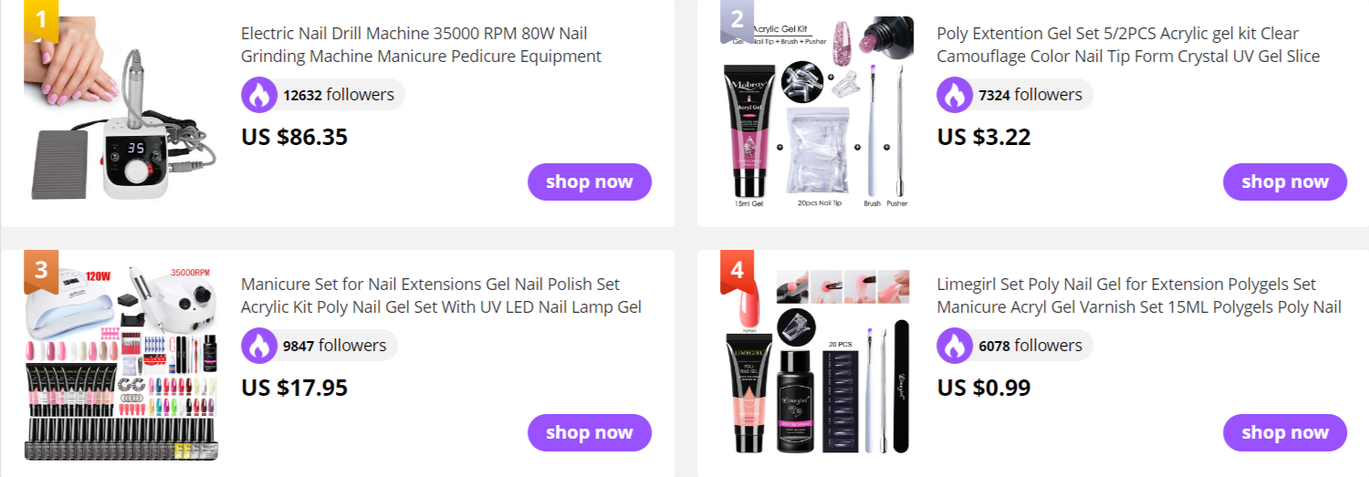 Dropshipping Products to Sell: Nail Polish Kit