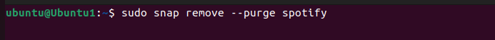 remove a snap package on ubuntu