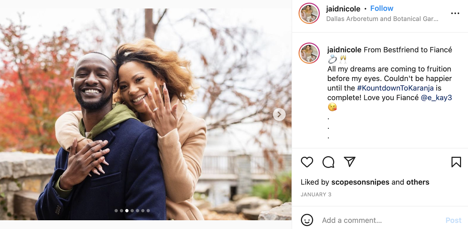 best friend to fiance engagement photo