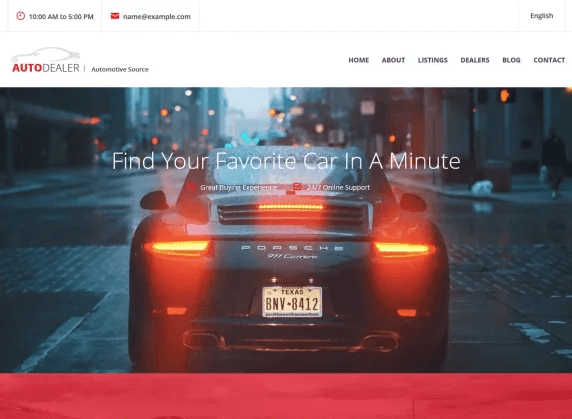 CarListings is one of the top free directory WordPress themes.