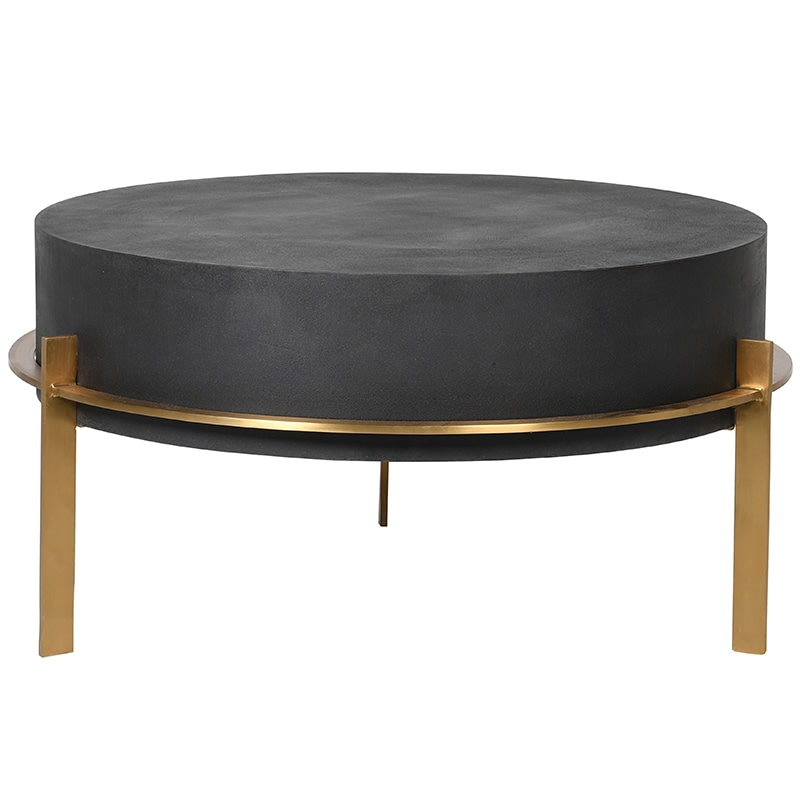 Black and Gold Round Coffee Table