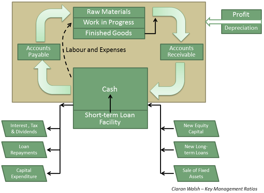Business Management: The Profit Model cash flow diagram 