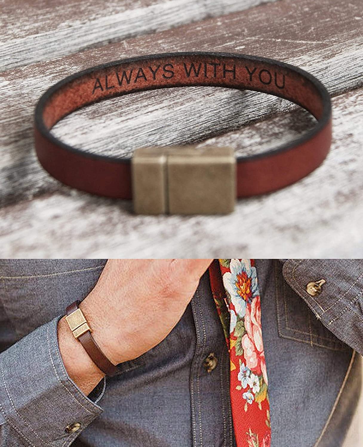 Hidden Secret Message Leather Bracelet Secret Gifts For A Married Man
