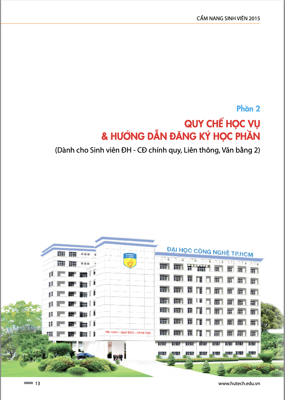 CẨM NANG SINH VIÊN HUTECH 2015 23