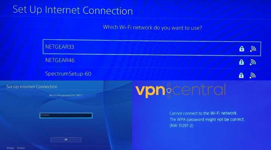 playstation 4 interface set up internet connection