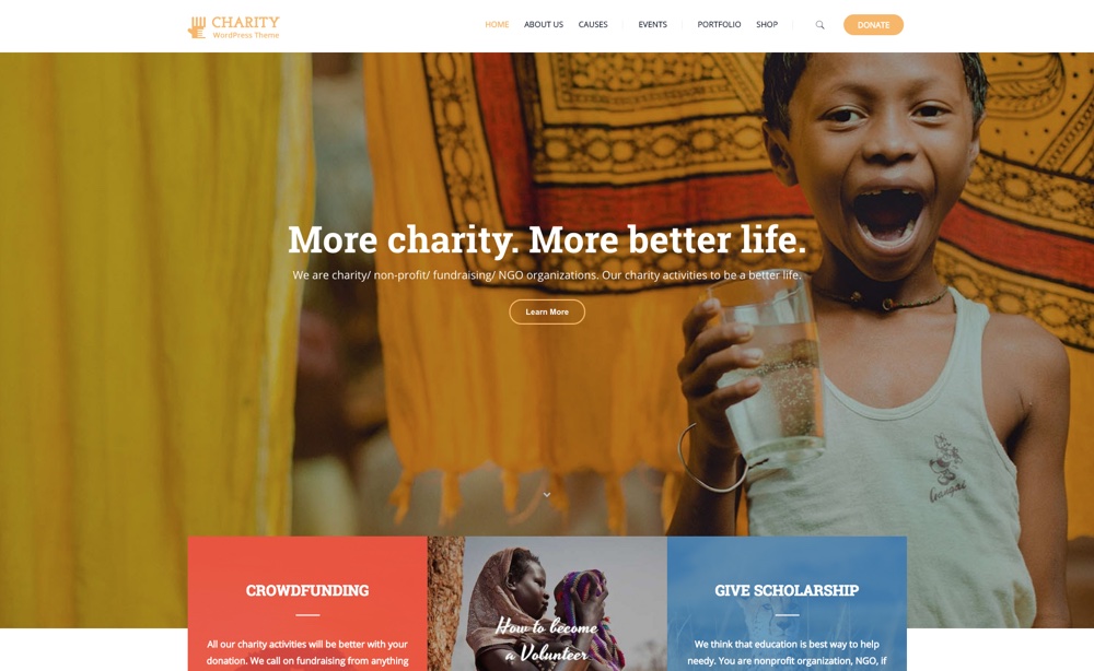 Tema WordPress Charity WP