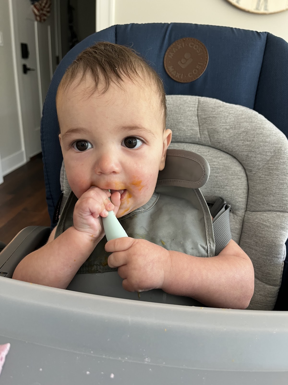 supervised eating activities for 5-month-old