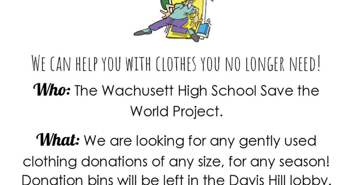 Copy of Save the World Clothing Drive