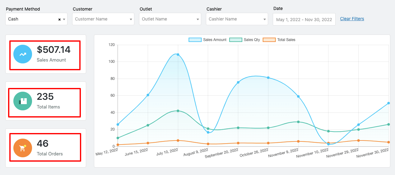 wePOS filtering result 