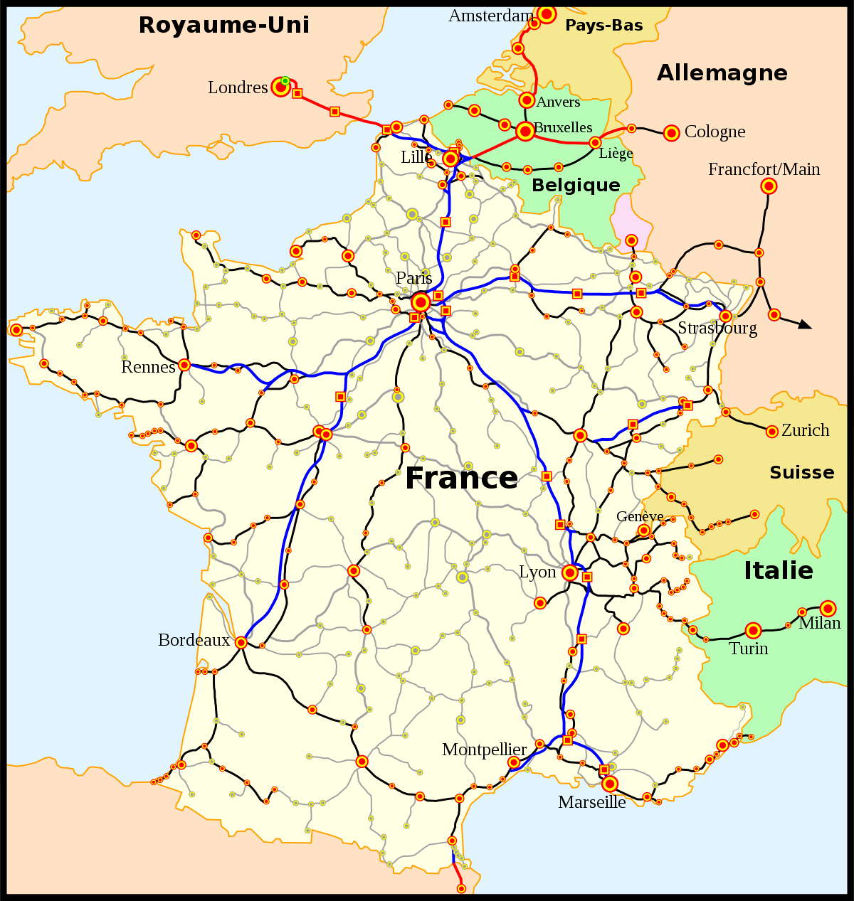 Chemin de fer français centralisé