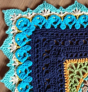 persian dream border on crocheted blanket