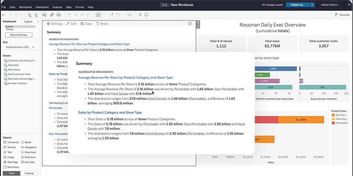 Tableau data stories preview