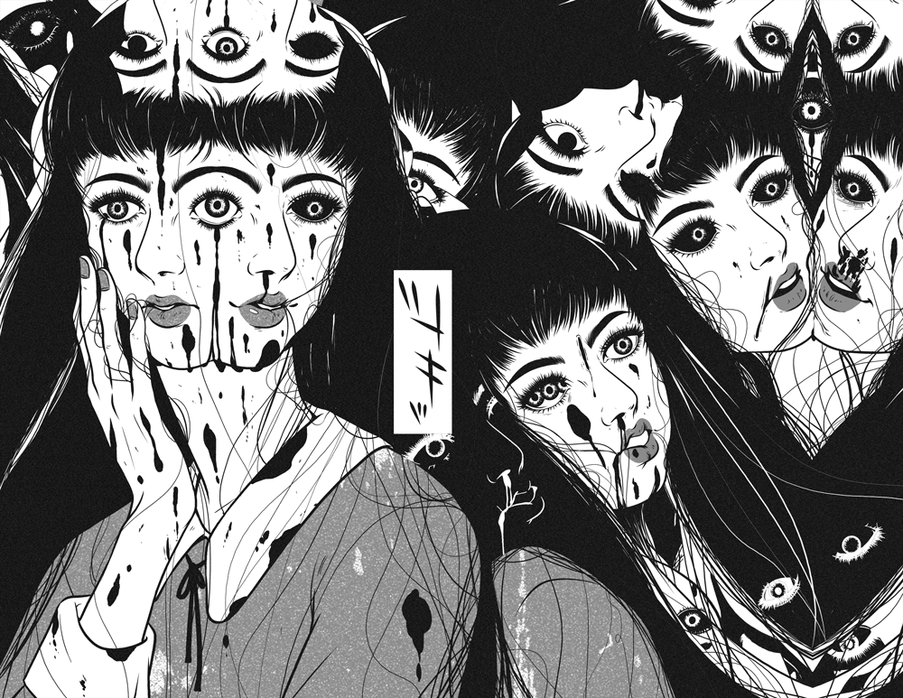 horror manga panel