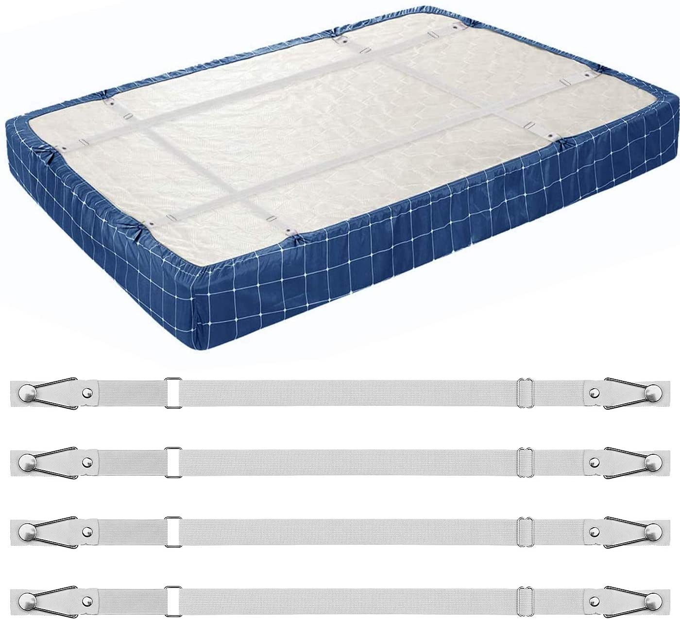 You can secure a mattress to a murphy bed with mattress straps. Also use mattress straps to secure the cover.