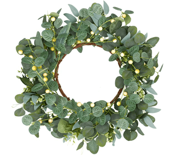 spring decorations eucalypts wreath