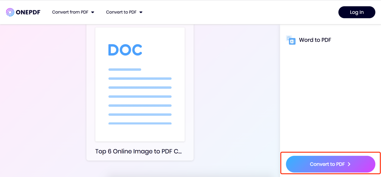 DOC to PDF Conversion