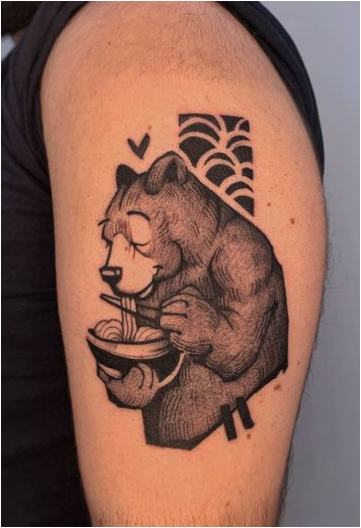 Eating Bear Tattoo