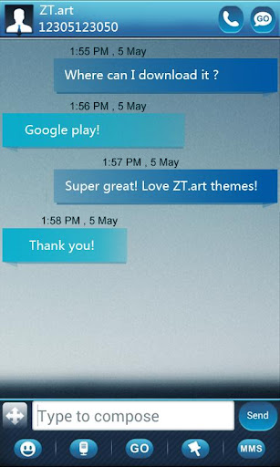 GO SMS Pro GlassBox Theme apk