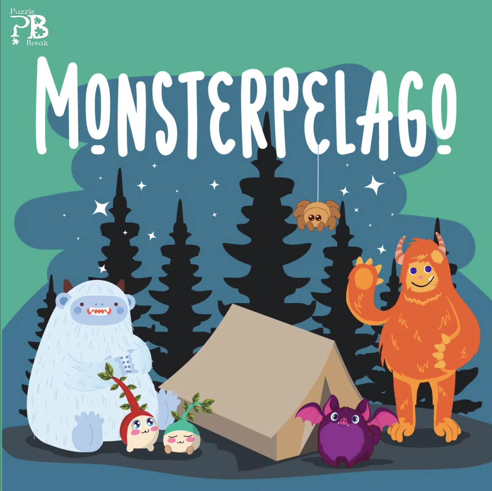 Monsterpelago by Puzzle Break Graphic with Monsters Smiling