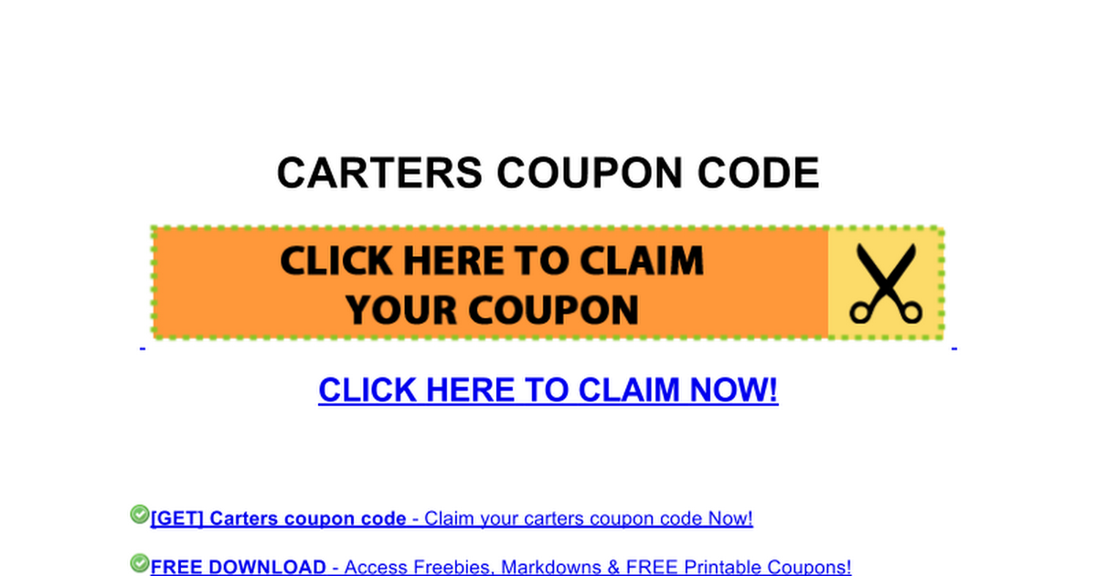carters coupon code Google Docs