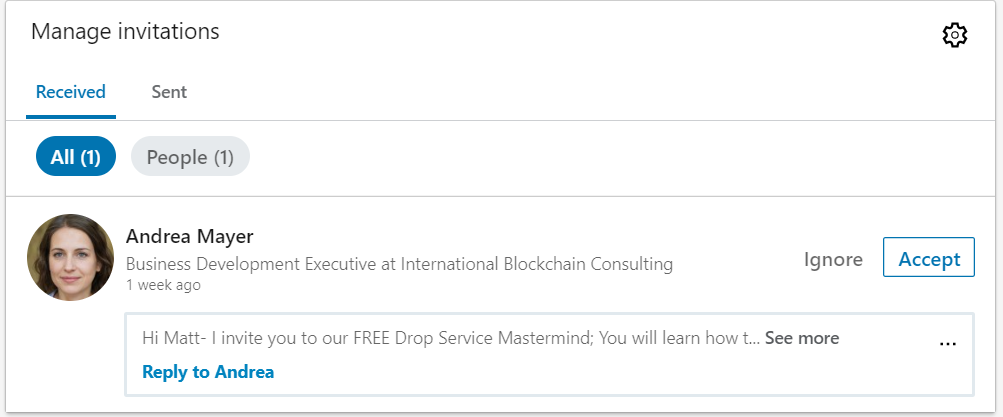 LinkedIn allows you to manage your sent and received invitations. 
