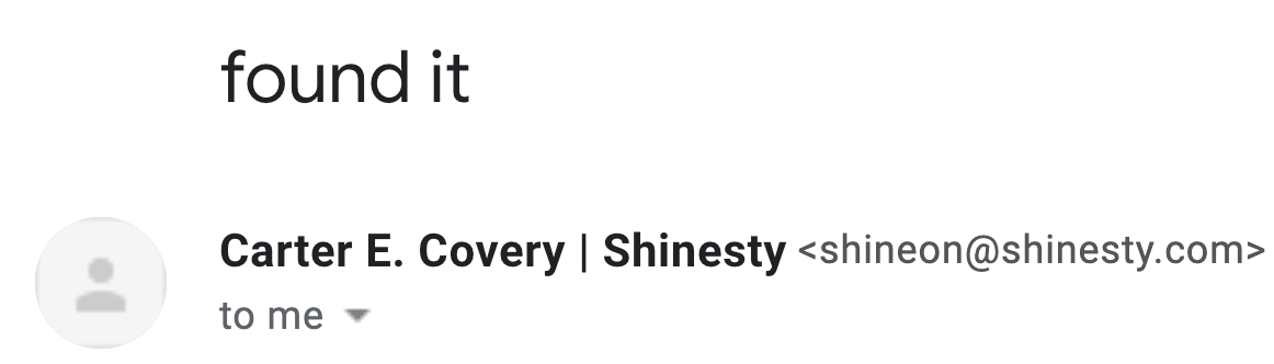 Shinesty Abandoned Cart Email