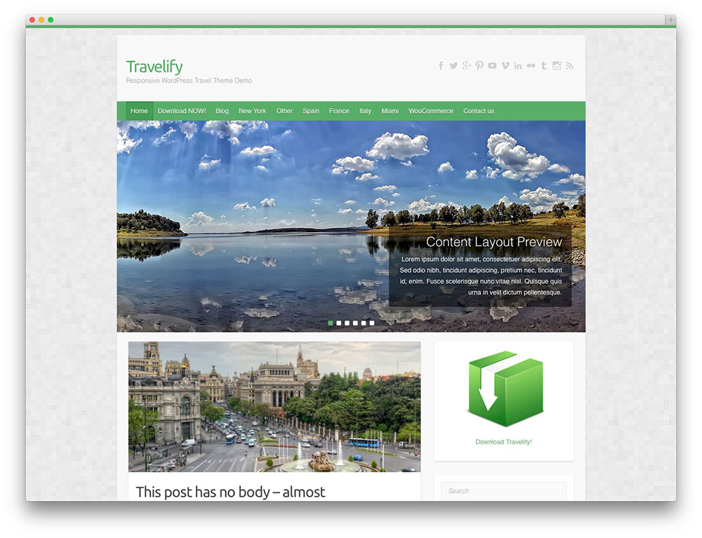 travelify - tema de viajes corporativos