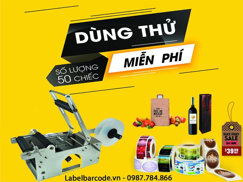 Miễn phí dùng thử máy dán nhãn