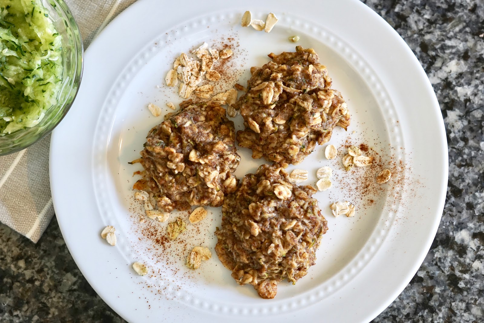 Deidra Mangus, Zucchini bread recipes, healthy zucchini bread cookies, healthy breakfast recipes, healthy weight loss recipes, healthy military family, healthy cookbook, flaxseed, whole wheat flour, oats recipes, coconut oil, raw honey