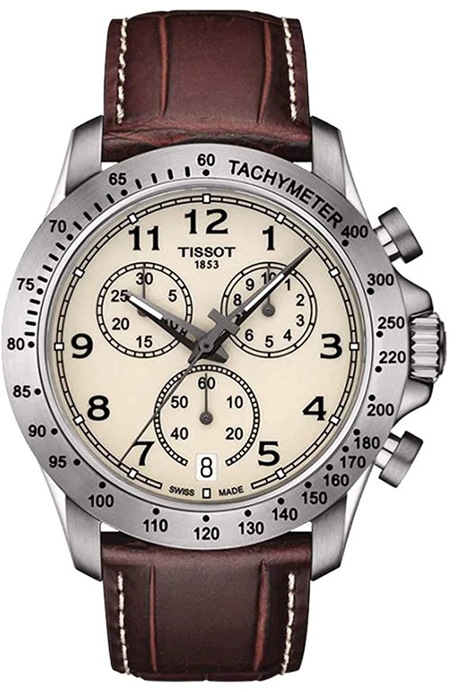 Tissot T106.417.16.262.00 V8 Chronograph Ivory Dial Men's Watch