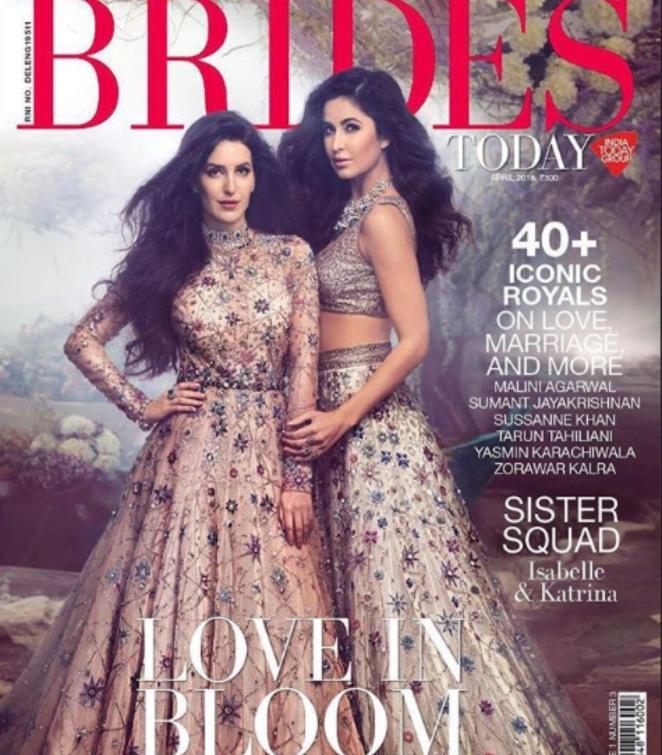 Katrina Kaif and sister Isabelle Kaif dressed as brides in this magazine  cover from 2018 is all things dreamy