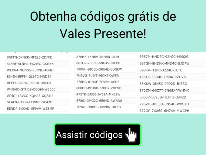 Listas de Códigos de Gift Card válidos 2024 (atualizados semanalmente) ⋆  Vales Presente: comparações, descontos e promoções