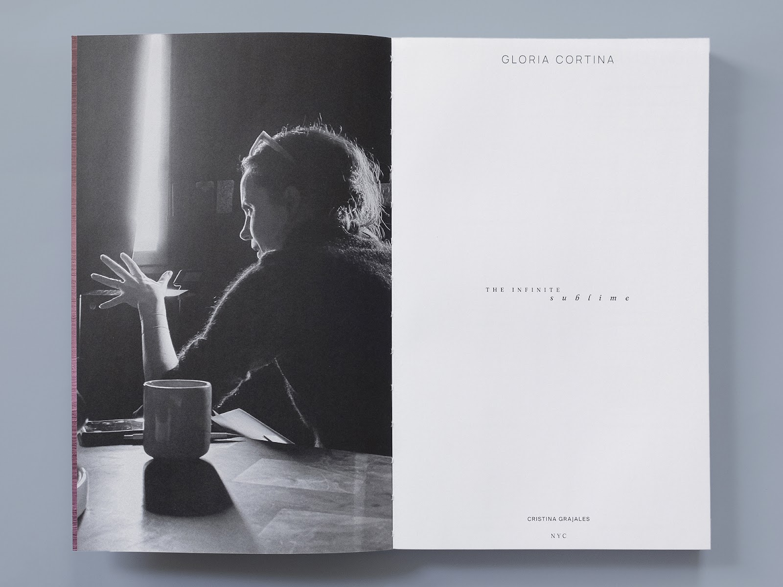 Editorial design photo of the book Gloria Cortina, The Infinite Sublime