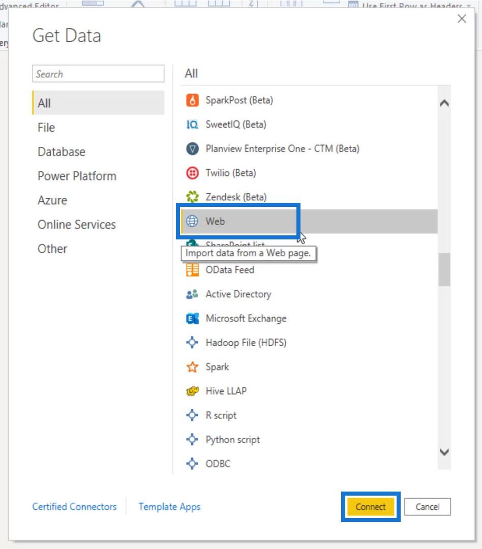 data in Power BI