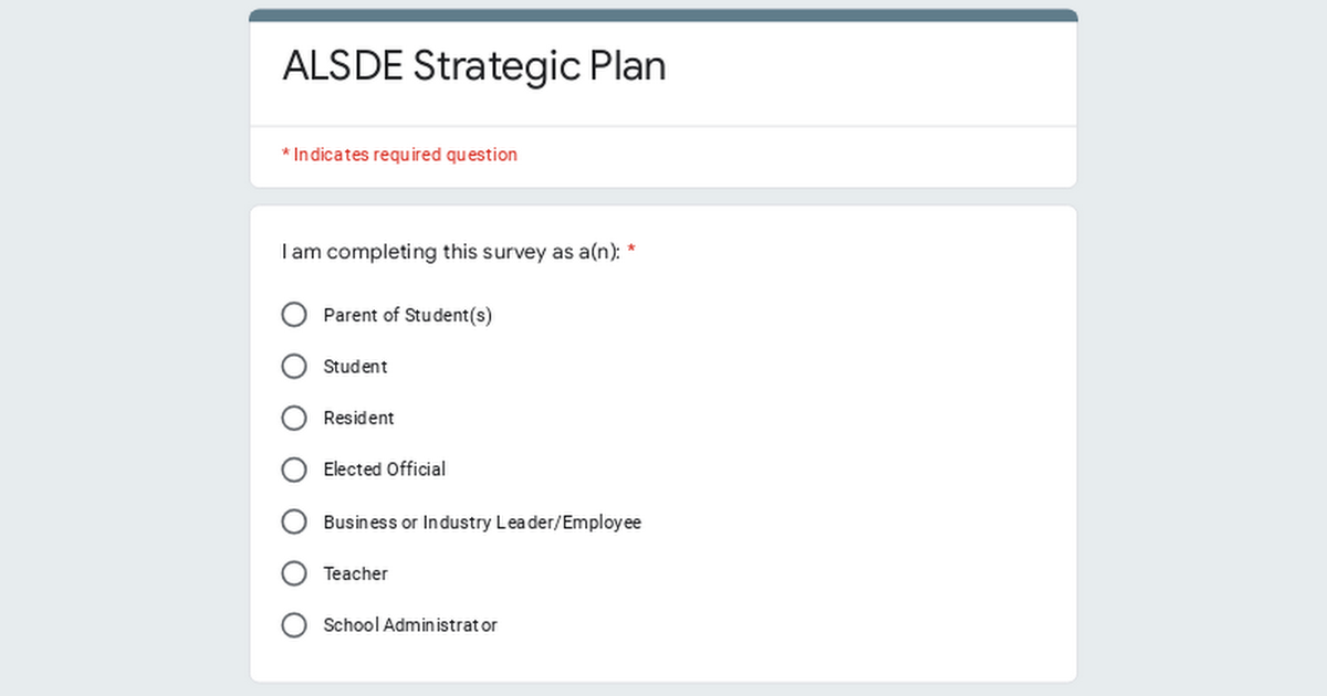 ALSDE Strategic Plan