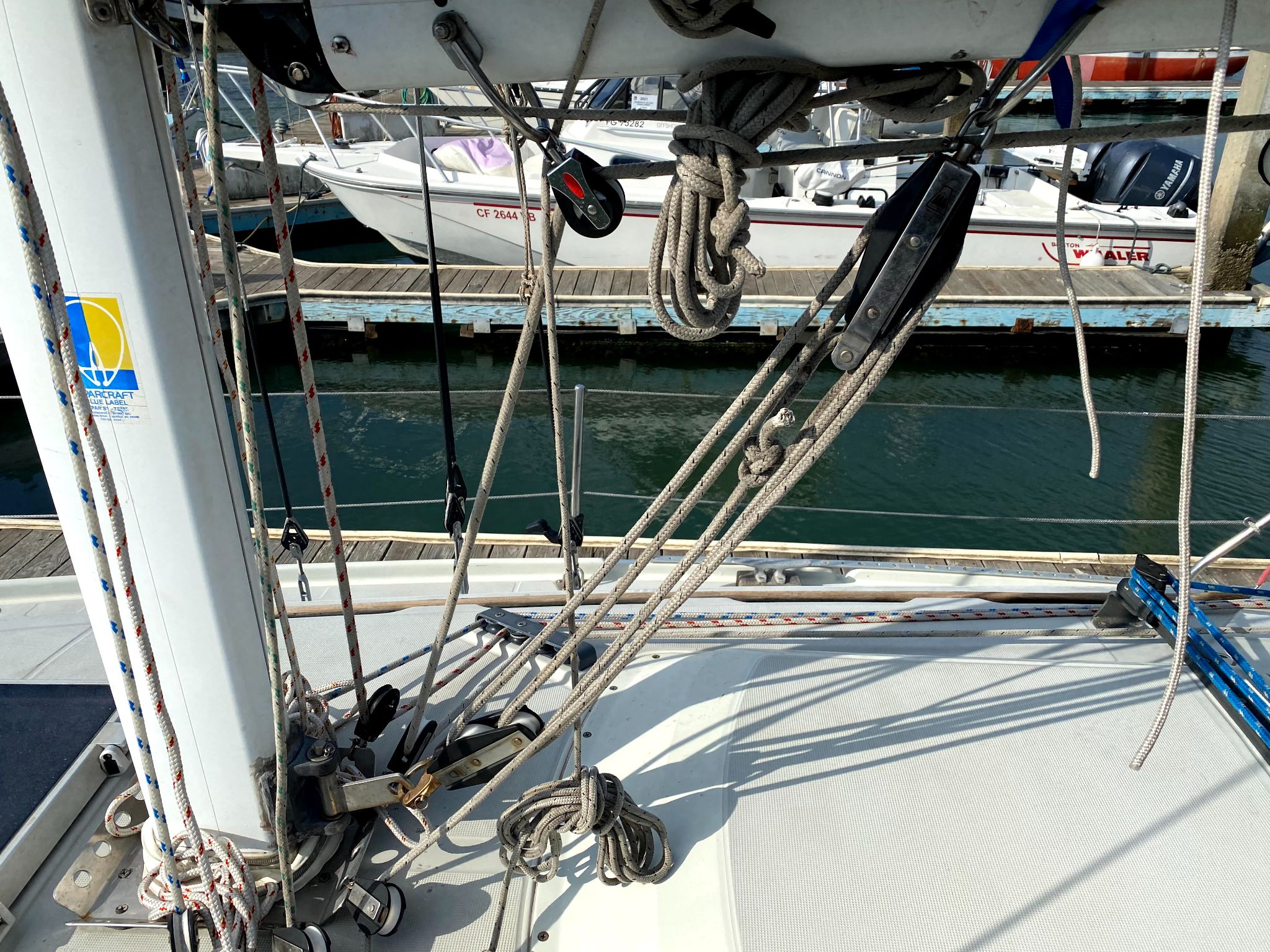 mainsheet on a sailboat
